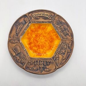 Vintage Disneyland Souvenir Plate / Ashtray, Lava Glaze, Haunted Mansion